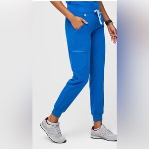 FIGS Zamora Jogger Scrub Pants Womens Large Royal Blue Technical Collection